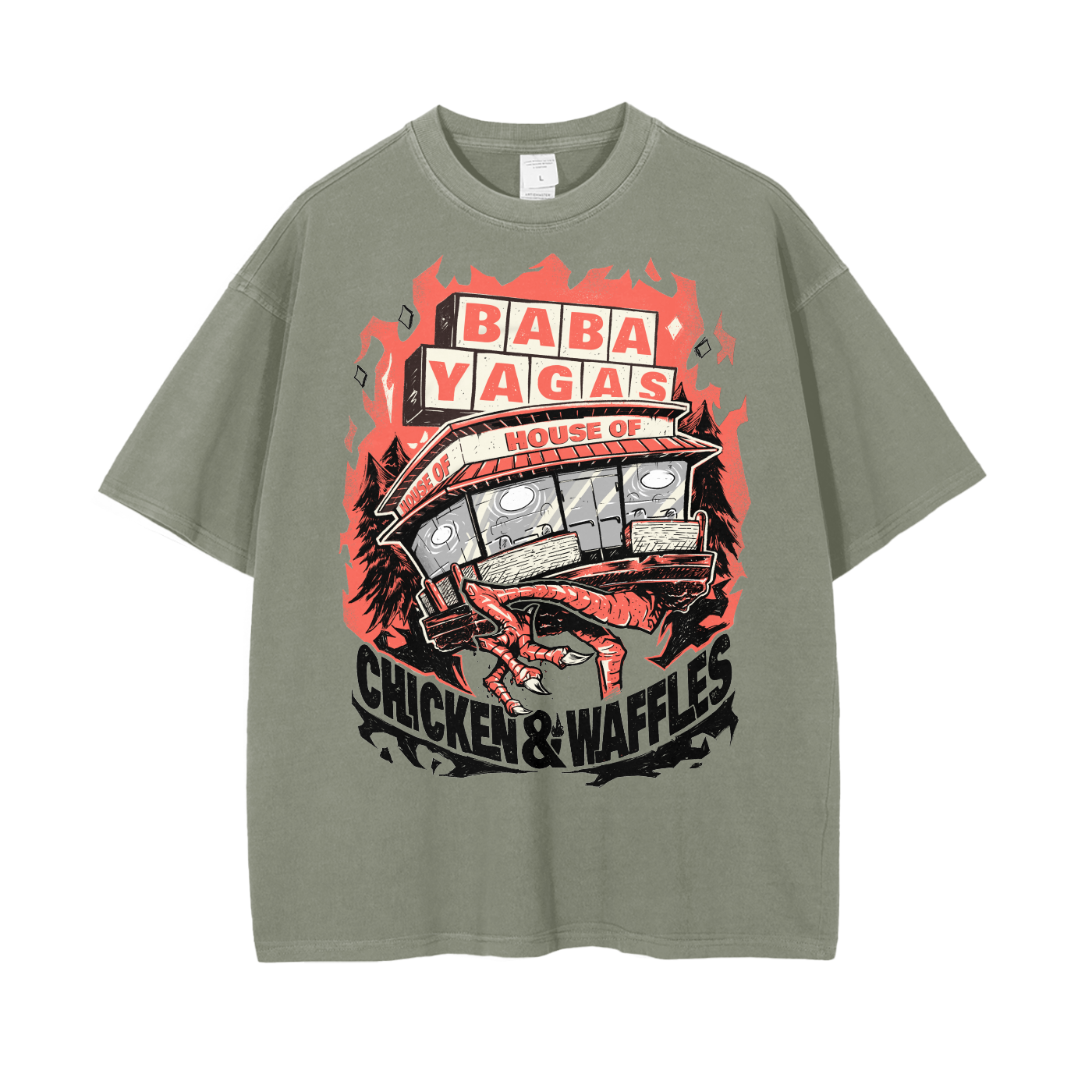 Baba Yaga x Waffle House  - Baggy Tee