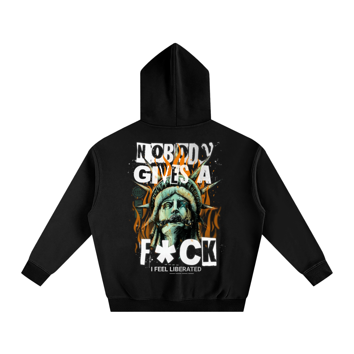 Nobody gives a Fuck - Oversize Fleeced Hoodie