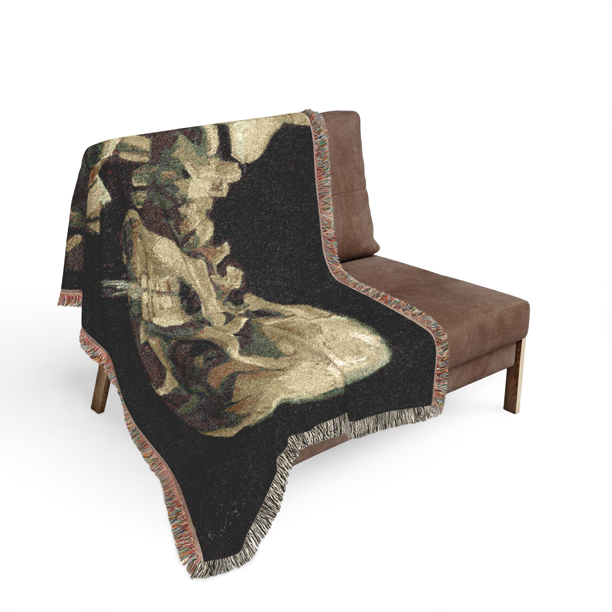 Van Gogh Skeleton Smoking - Blanket