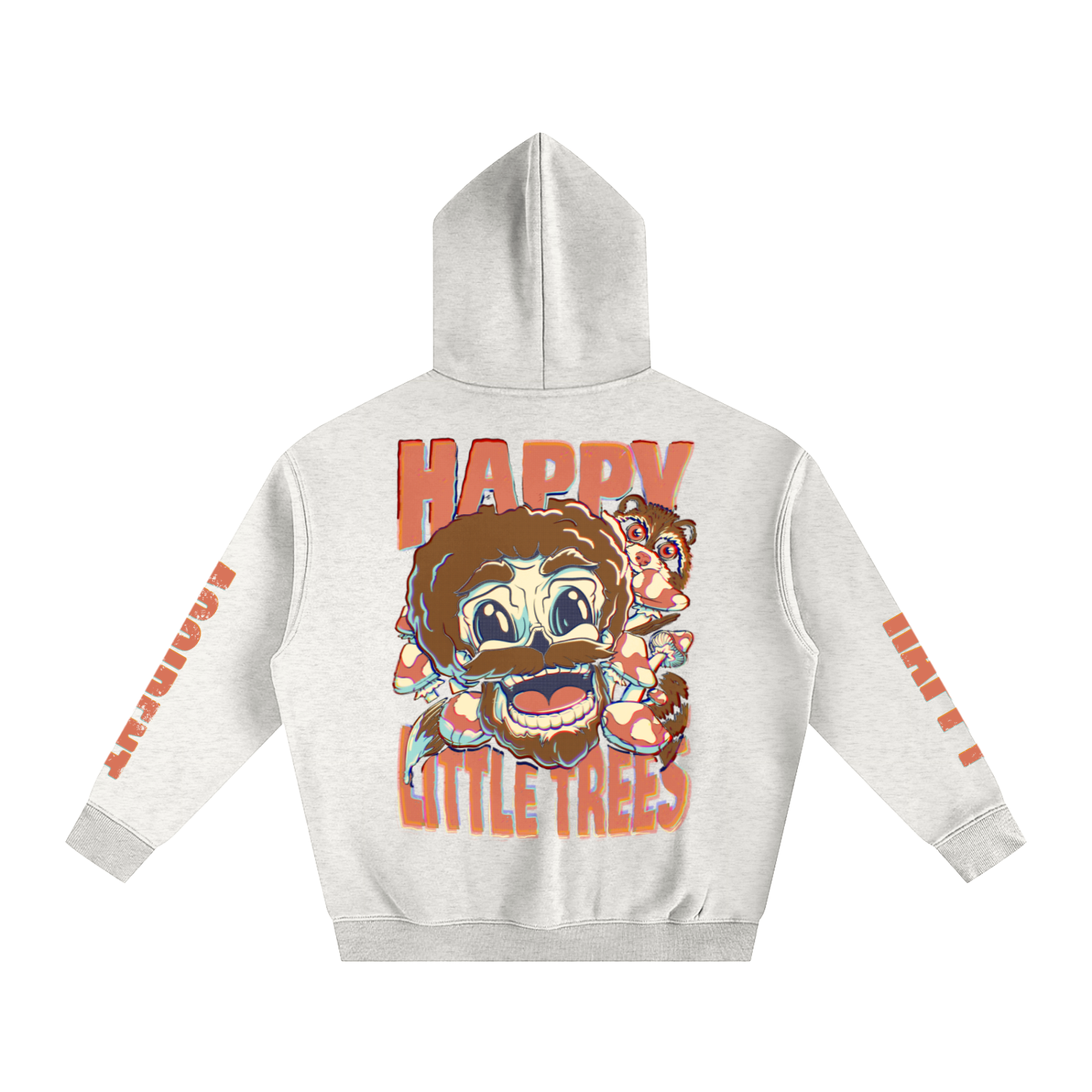 Happy Little Trees - Oversized Fleeced Hoodie