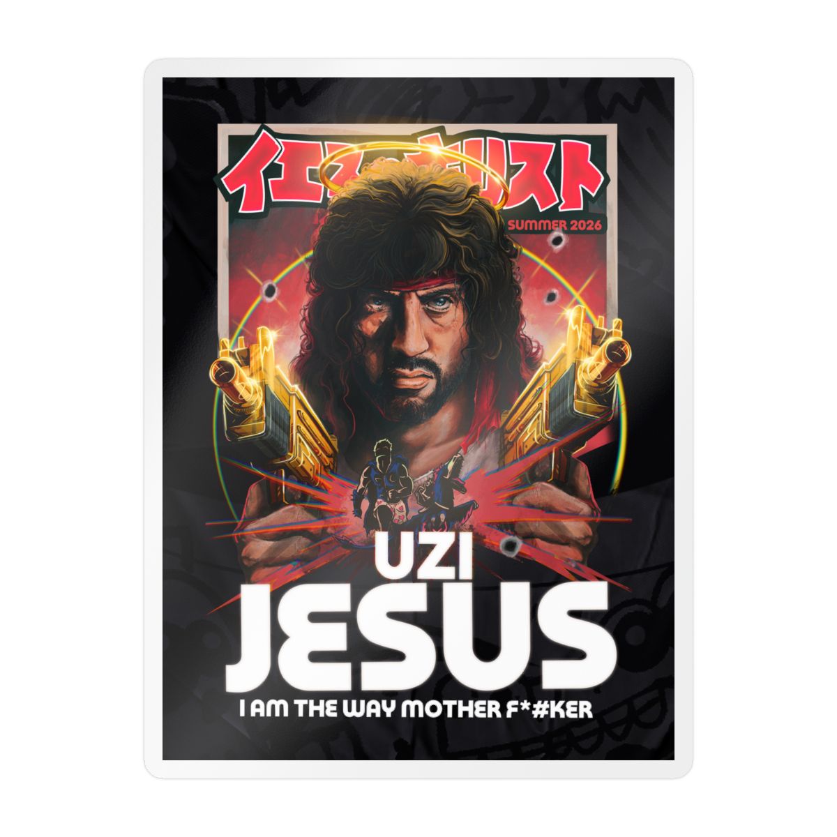 Uzi Jesus - Sticker