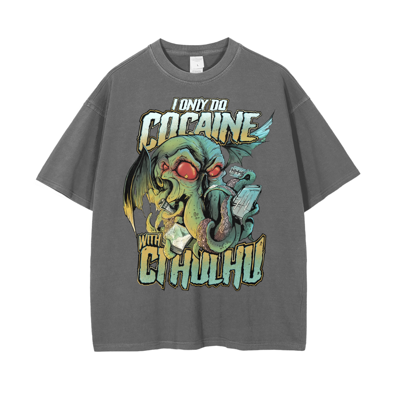 Cocaine with Cthulhu - Baggy Tee