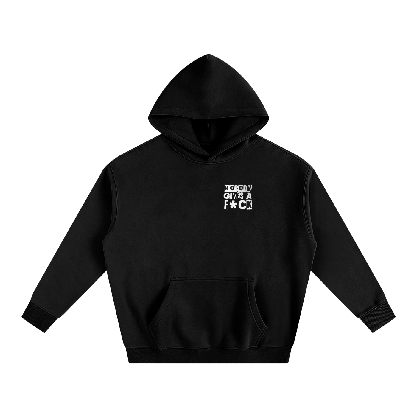 Nobody gives a Fuck - Oversize Fleeced Hoodie