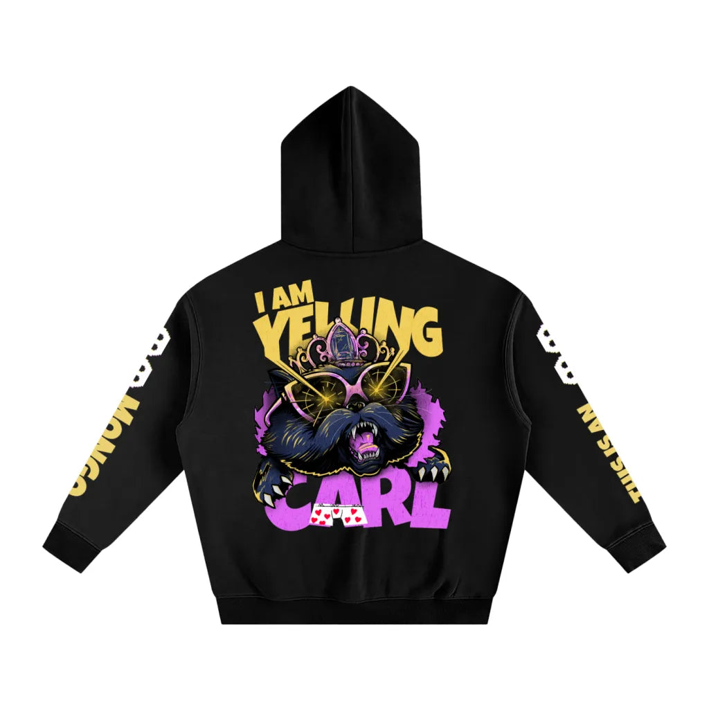 stone washed Dungeon Crawler Carl Shirt - Featuring hand drawn image of Princess Donut. sleeve embellishments with quippy taglines and player killer skulls. has front and back printing. 