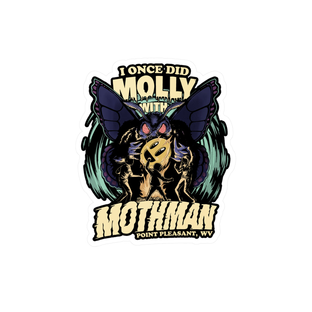 Molly with Mothman - Sticker
