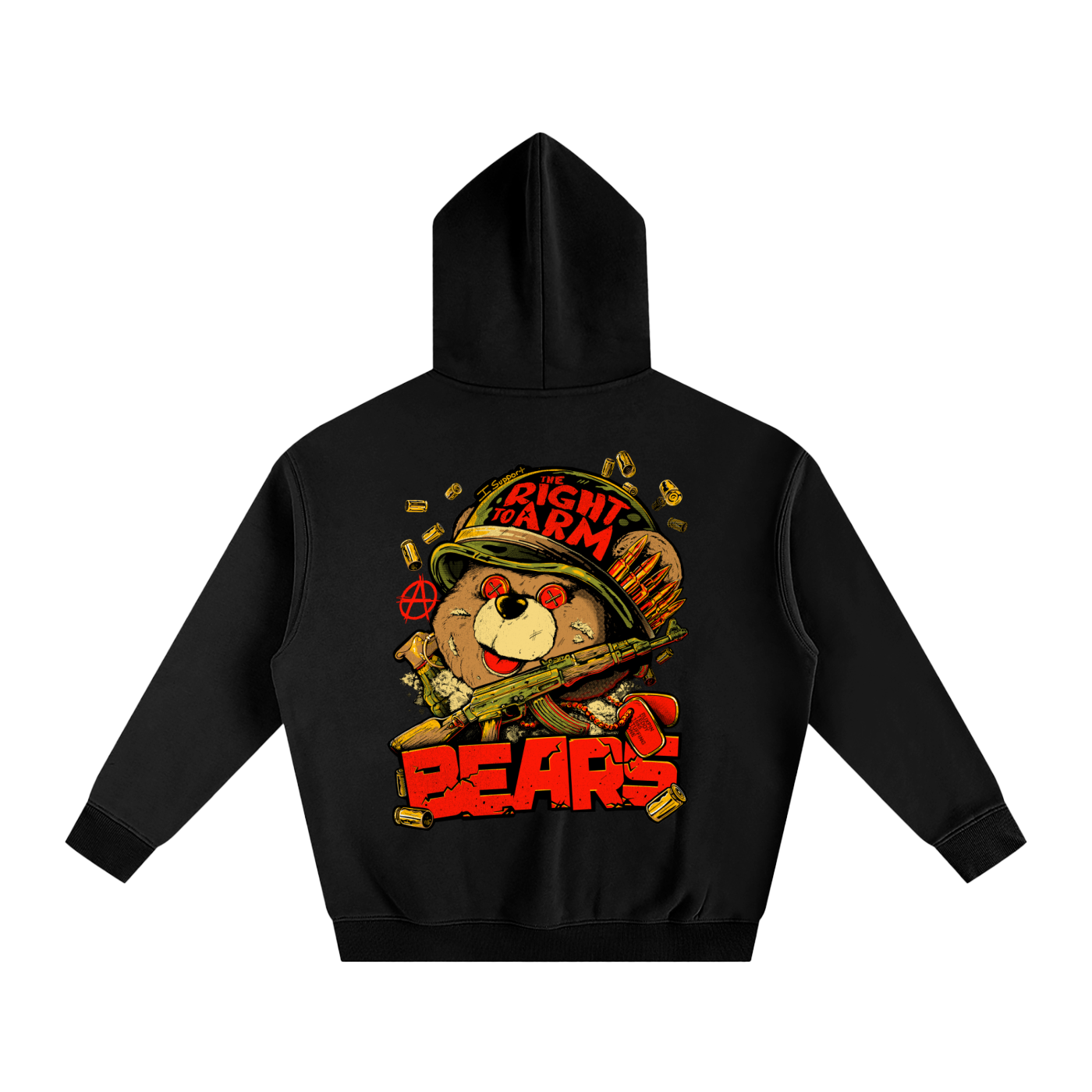 Right to arm Bears - Oversized Fleeced Hoodie