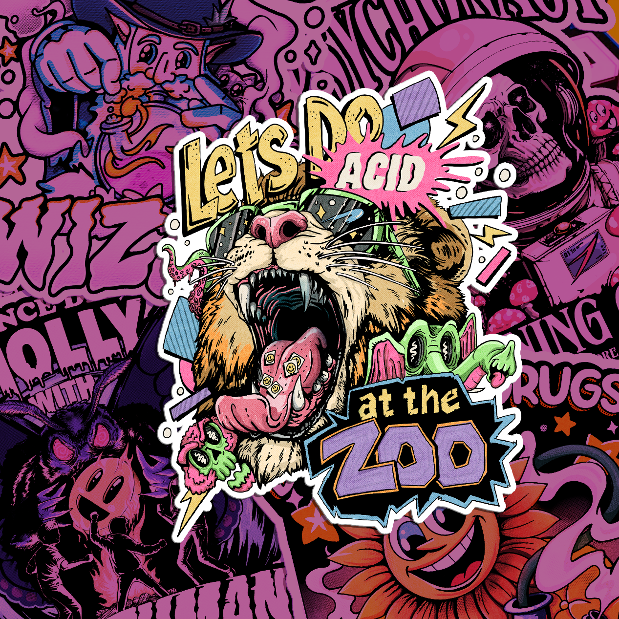 Acid at the Zoo - Sticker