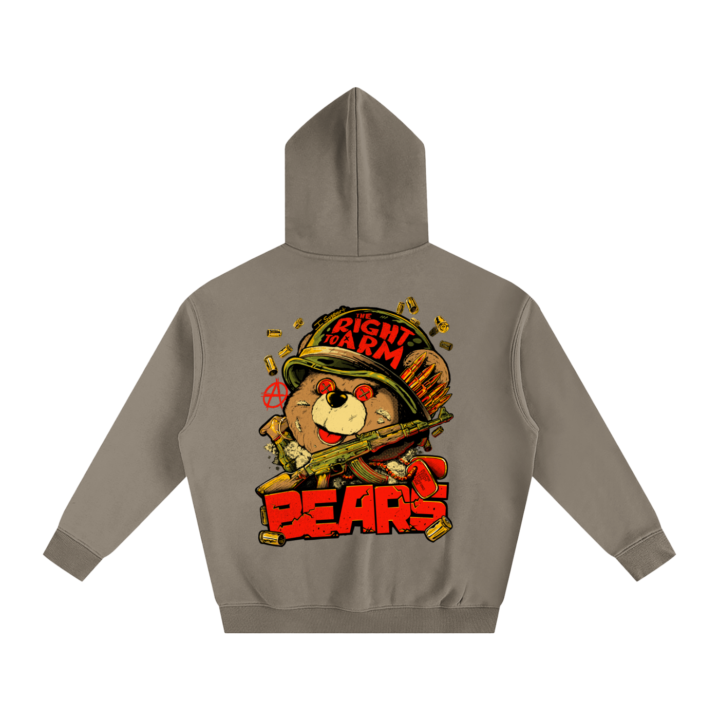 Right to arm Bears - Oversized Fleeced Hoodie