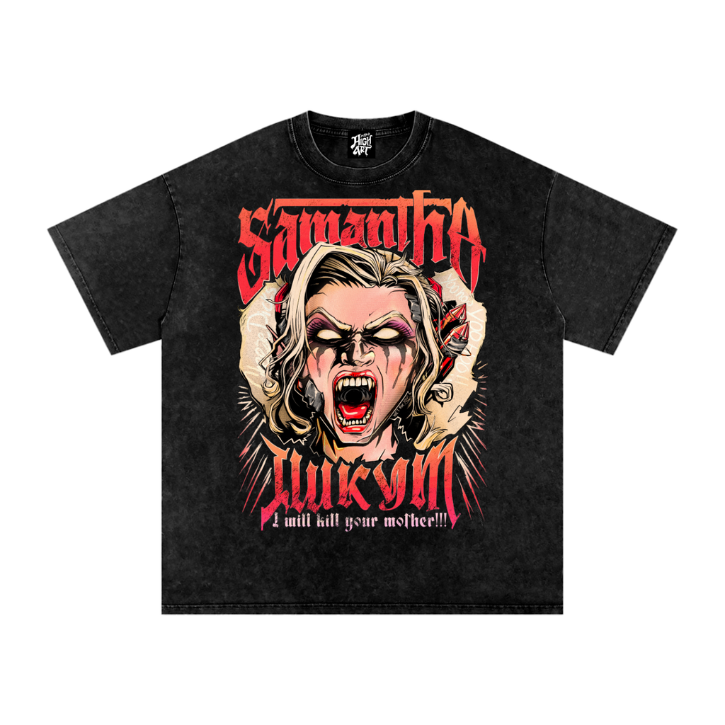 Samantha - Acid Washed Tee