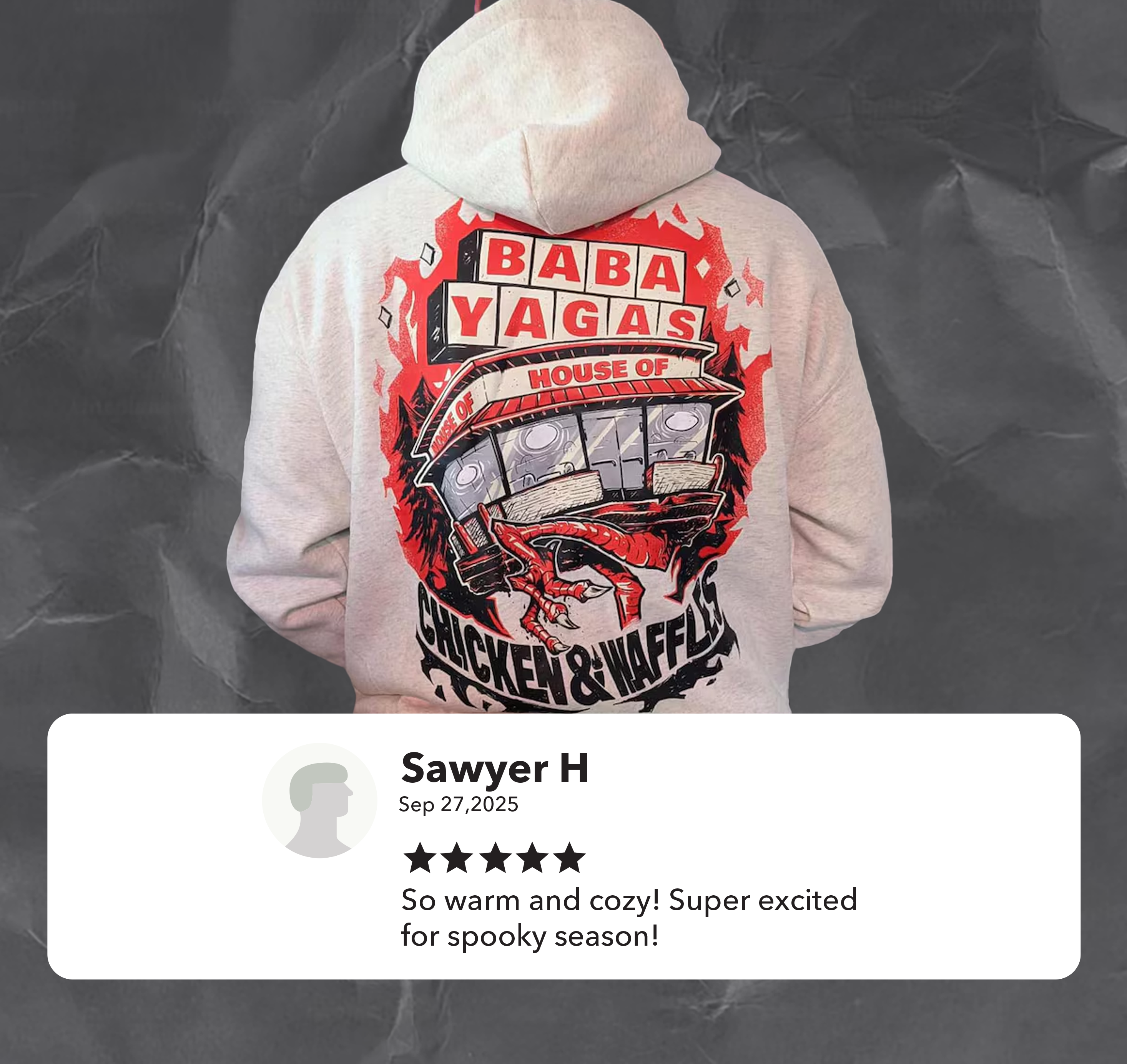 Baba Yaga X Waffle House - Oversized Fleeced Hoodie