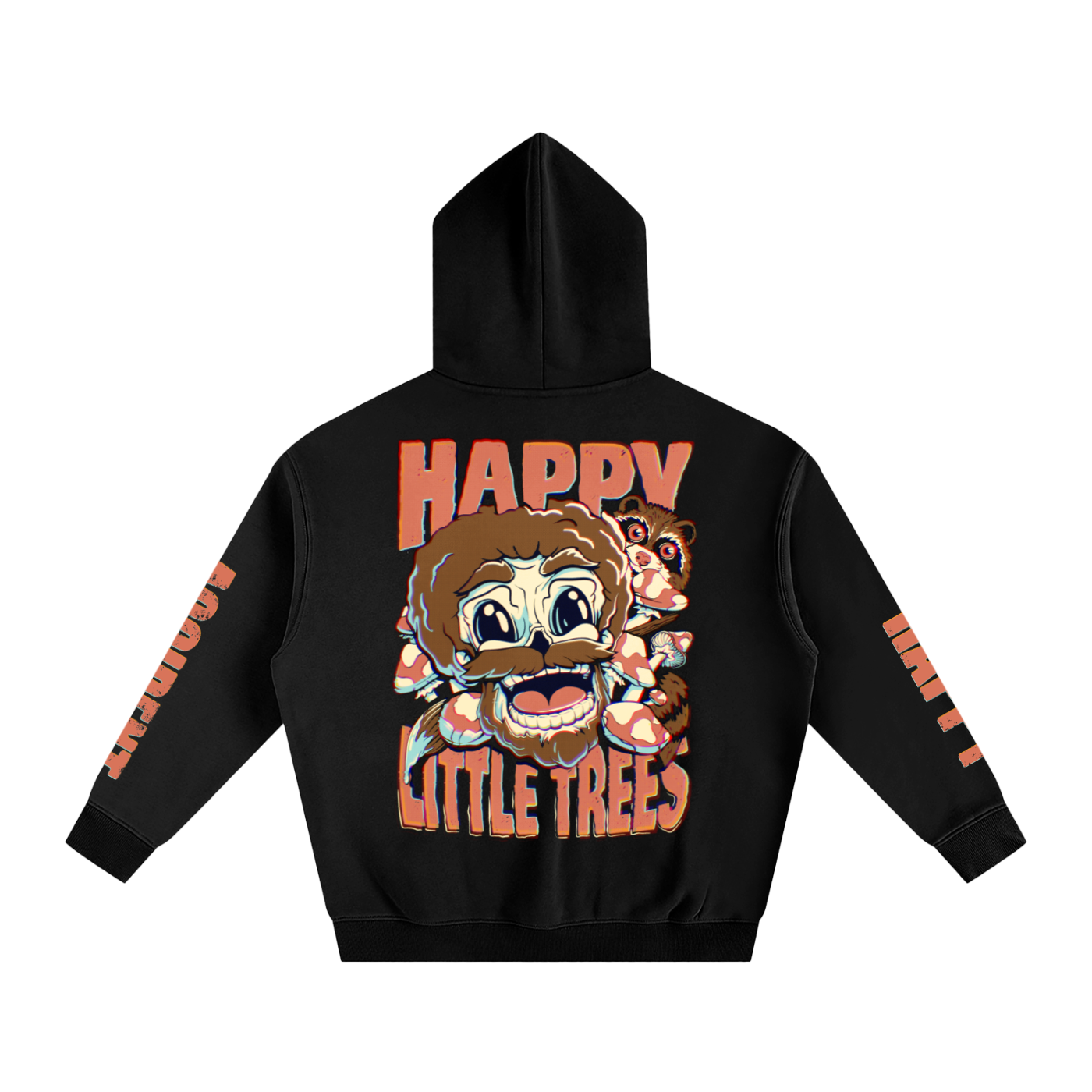 Happy Little Trees - Oversized Fleeced Hoodie