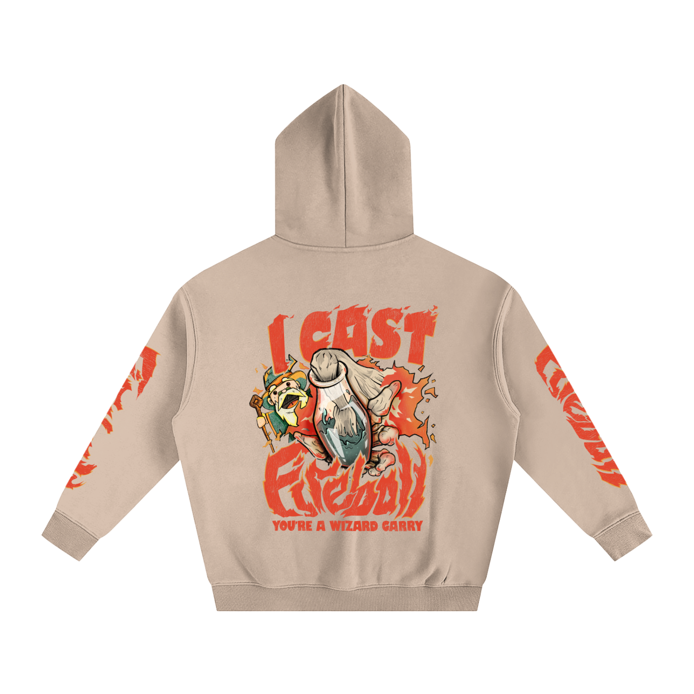 I Cast Fireball - Oversize Fleeced Hoodie
