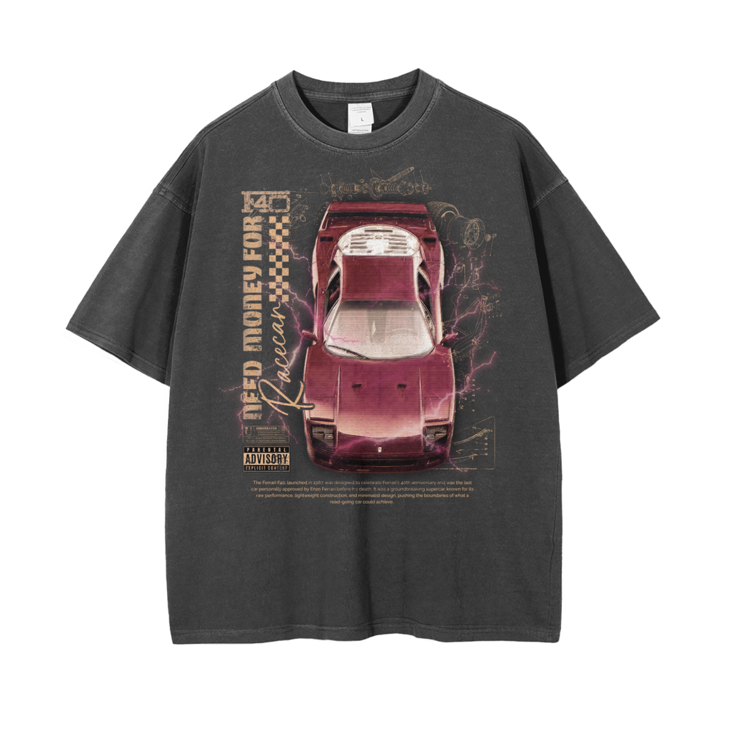 Money for Racecar - Baggy Tee
