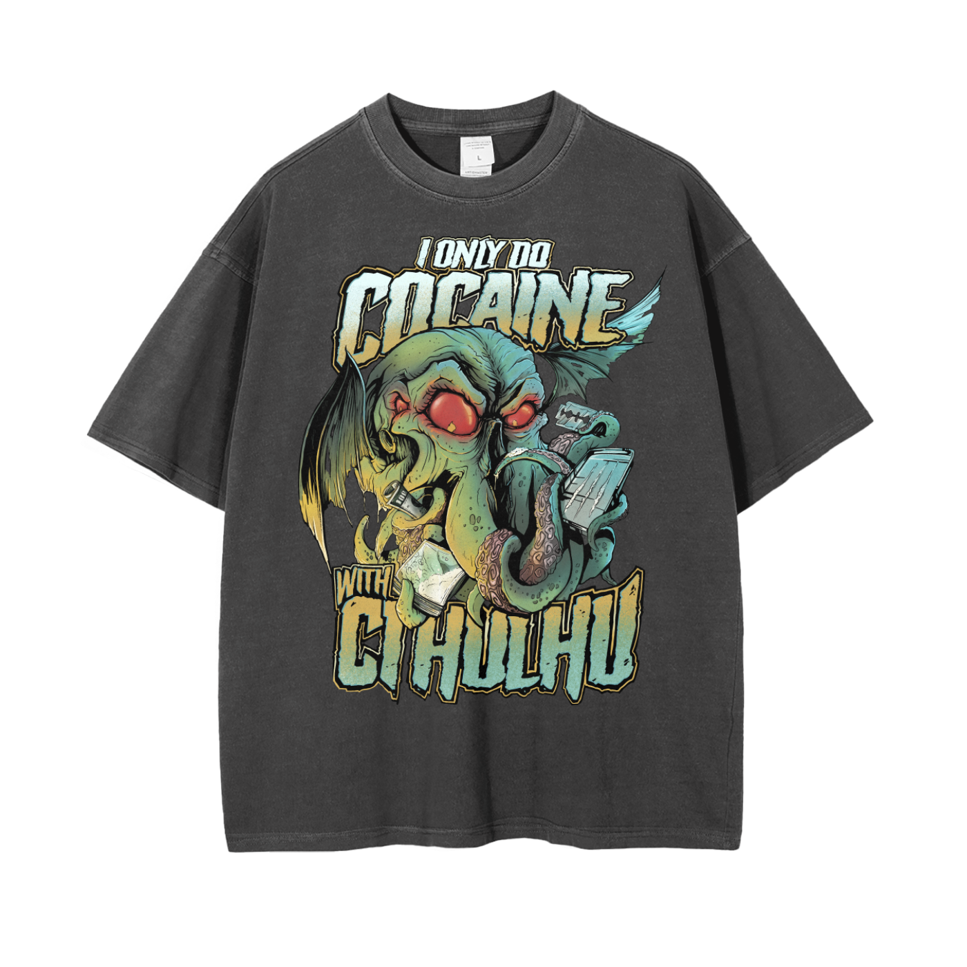 Cocaine with Cthulhu - Baggy Tee
